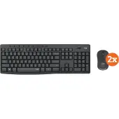 Logitech MK295 Clavier et Souris Sans Fil Noir BE AZERTY Lot de 2