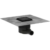 Hansgrohe RainDrain Brillance douchegoot 10cm Mat Zwart