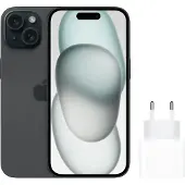 Apple iPhone 15 256GB Zwart + Snellader