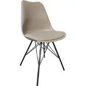 Kick Collection kuipstoel Metal Luuk - kunststof zitting - metalen onderstel - taupe