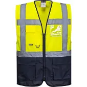Portwest Warsaw Hi-Vis Contrast Executive Vest C476