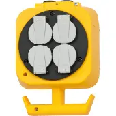 Brennenstuhl pendel stroomverdeler / hangverdeler met 2 x 4 geaarde stopcontacten (Made in Germany)
