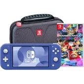 Nintendo Switch Lite Blauw + Mario Kart 8 Deluxe + Bigben Beschermtas