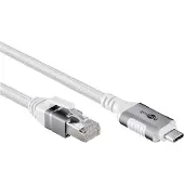 Goobay USB-C naar RJ45 LAN kabel | USB3.0 | CAT6 | wit | 10 meter