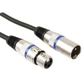 HQ Power HQ-Power XLR kabel, 1 x XLR mannelijk, 1 x XLR vrouwelijk, 1 m, perfect voor geluidsoverdracht