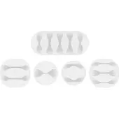 Goobay Kabelmanagement, wit (set van 5 stuks)