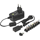 Allteq Universele AC/DC adapter 3–12 V – 300 mA – Verwisselbare pluggen
