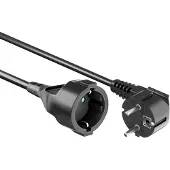 Allteq Verlengsnoer verlengkabel - - zwart -