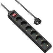 Allteq Stekkerdoos - 6-voudig -