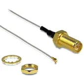 DeLOCK MHF III (v) - RP-SMA (v) kabel - Micro Coax (0,81 mm) - 50 Ohm / grijs - 0,20 meter
