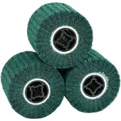vidaXL Schuurrollers 3 st Groen 12 x 12 x 10 cm Synthetische vezel
