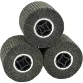 vidaXL Schuurrollers 3 pcs Zwart 12 x 12 x 10 cm Synthetische vezel