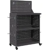 vidaXL Gereedschapswagen Zwart 65 x 35 x 111 cm Koudgewalst staal