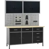 vidaXL Wandpanelen houtlook 2,06 m² PVC grijs