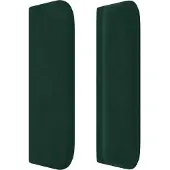 vidaXL Hoofdbord met randen 163x16x78/88 cm fluweel donkergroen