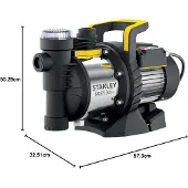 Stanley Zelfaanzuigende pomp - Tuinpomp 1300 W 4500 l/h - Roestvrij staal IPX4 waterdicht