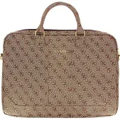 GUESS Sacoche bandoulière ordinateur/tablette 13' à 15' multi-rangements marron