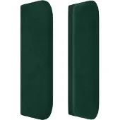 vidaXL Hoofdbord met randen 163x16x78/88 cm fluweel donkergroen