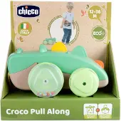 Chicco Krokodil Trekfiguur ECO+ Duurzaam Loopspeelgoed met Geluid (10-36 Maanden)