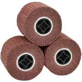 vidaXL Schuurrollers 3 pcs Bruin 12 x 12 x 10 cm Synthetische vezel