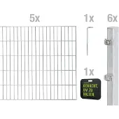 Alberts Dubbelstaafmat hekwerk Basisset Hoogte: 80 - 160 cm, totale lengte: 4 - 30 m, voor plaatsing in beton (set)