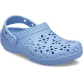 Crocs Schoolkind/Tiener classic floral cut out clogs blauw Meisjes EVA - maat 28/29