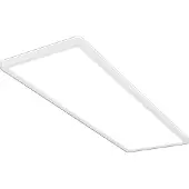 Briloner Slim - Plafondlamp led - plafoniere woonkamer met achtergrondverlichting - platte keuken lamp - neural wit licht - 22W - 58cm - wit