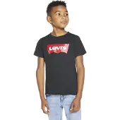 Levi's Kids T-shirt Batwing met logo zwart Jongens Katoen Ronde hals Logo - maat 104