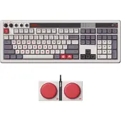 8Bitdo Retro 108, Volledige grootte (100%), Bekabeld en draadloos, USB + RF draadloos + Bluetooth, Mechanische schakelaar, Grijs