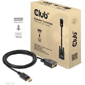 Club 3D CAC-1012 DisplayPort-kabel DisplayPort / VGA Aansluitkabel DisplayPort-stekker, VGA-stekker 15-polig 2.00 m Zwart