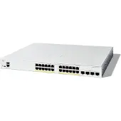 Cisco Catalyst 1200-24FP-4G - Switch - Laag 3 - Smart - 24 x 10/100/1000 (PoE+) + 4 x Gigabit Ethernet SFP - Geschikt voor montage in een rack - PoE+ (375 W)