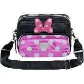 Disney Tas 'Minnie Mouse' pink / framboos / zwart / zilver