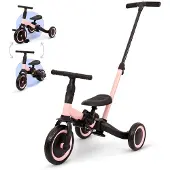 Zesso Driewieler Gio 4-in-1 Pink met Duwstang