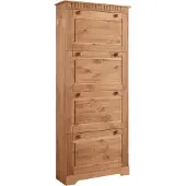 Notio Living Lisa-Schoenenkast - 4 Kleppen - Bruin Grenen
