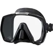 Tusa Freedom HD M1001QB – Premium snorkelmasker & duikbril van hypoallergeen siliconen met breed panoramisch zicht en één venster – Zwart/Zwart – M1001QB BK