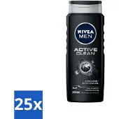 Nivea MEN - Douchegel - Active Clean - 500 ml - Bulkverpakking - 25 stuks