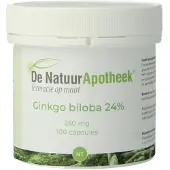 Natuurapotheek Ginkgo biloba 24% 250 mg 100 capsules