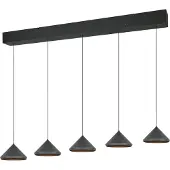 TRIO 5-lichts hanglamp Laguna zwart