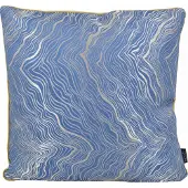 NOVÉE Zinzi gold / blue | 45 x 45 cm | kussenhoes | jacquard / polyester