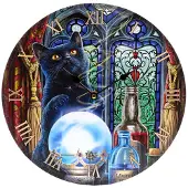 Nobrand Lisa Parker Witches Apprentice Katten Bedrukte Klok