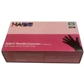 Haibu Essentials Nitril Handschoenen Poedervrij Zwart - Wegwerp Handschoenen Maat M - 100 Stuks