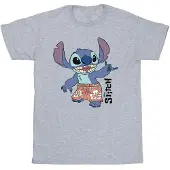 Disney Meisjes Lilo & Stitch Bermuda Shorts Katoen T-Shirt (Sportgrijs)