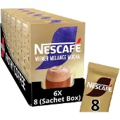 Nescafe Wiener Melange Mocha oploskoffie - 6 doosjes x 8 zakjes