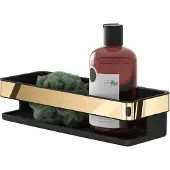 Tiger Doucherek Cooper Zwart / Goud Gepolijst 28 cm