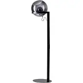 Expo ETH Orb vloerlamp 1x E27 smoke glas 35cm / zwart H165cm