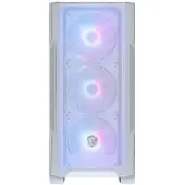 MSI MAG FORGE M100R - microATX-toren spelen - zijpaneel met raam (gehard glas) - geen voeding (ATX) - wit - USB/Audio