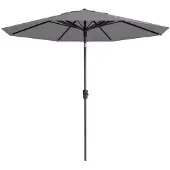 Madison parasol paros ii round light grey 300cm -