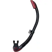 Tusa Platina II Hyperdry – Premium snorkel met Hyperdry-systeem en hypoallergene siliconen mondstuk – Donkerrood/Zwart – SP-170QB MDR