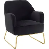 Notio Living Ashley-Gestoffeerde Accent Stoel in Fluweel Zwart