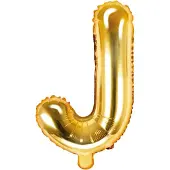 Party Deco Partydeco - Folieballon Goud Letter J (35 cm)